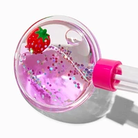 Strawberry Water-Filled Glitter Globe Pen