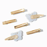 Claire's Club Special Occasion Silver-tone Mixed Hair Clips - 6 Pack