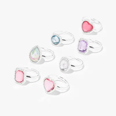 Claire's Club Pastel Gemstone Rings - 7 Pack