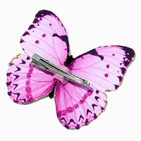 Purple Butterfly Barrette Clip