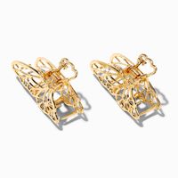Gold Filigree Butterfly Hair Claws - 2 Pack
