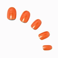 Dark Nude Glazed Medium Oval Vegan Faux Nail Set - 24 Pack