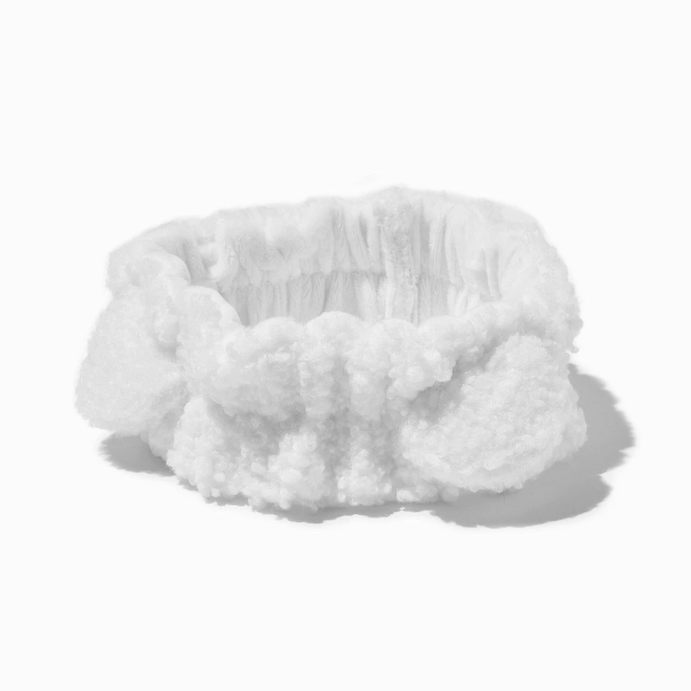 White Bear Sherpa Makeup Headwrap