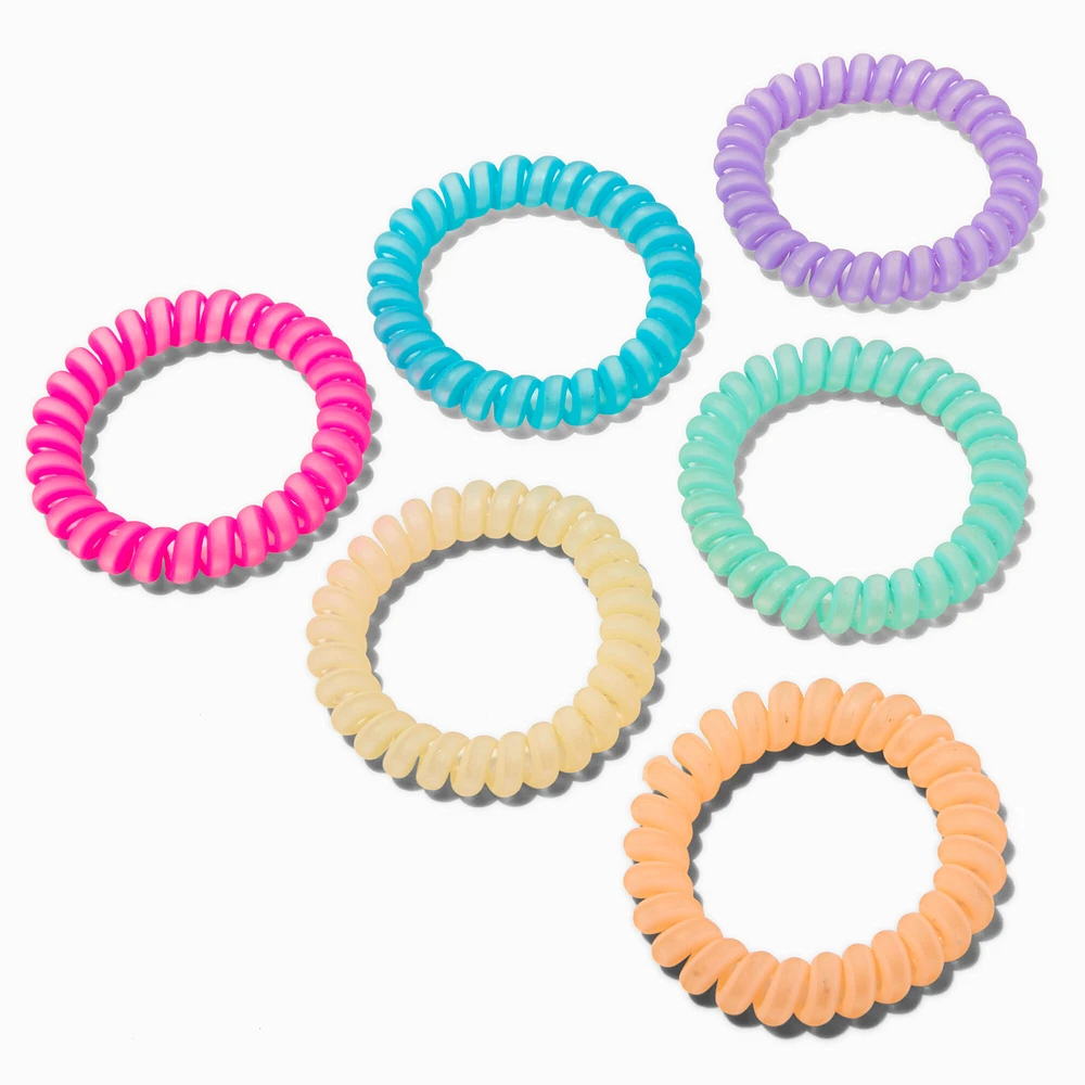 Claire's Club Matte Neon Coil Bracelets - 6 Pack