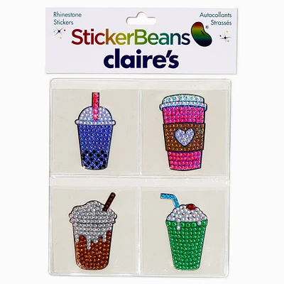 StickerBeans® x Claire's Drinks Rhinestone Sticker Set - 4 Pack