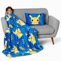 Pokémon™ Pika Pika Silk Touch Throw Blanket with Plush Pocket Pillow (ds)