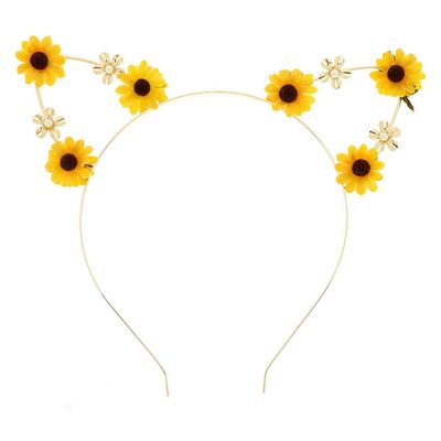 Sunflower Cat Ears Headband