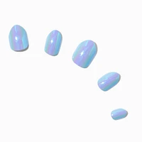 Blue Chrome Stiletto Press On Faux Nail Set - 24 Pack