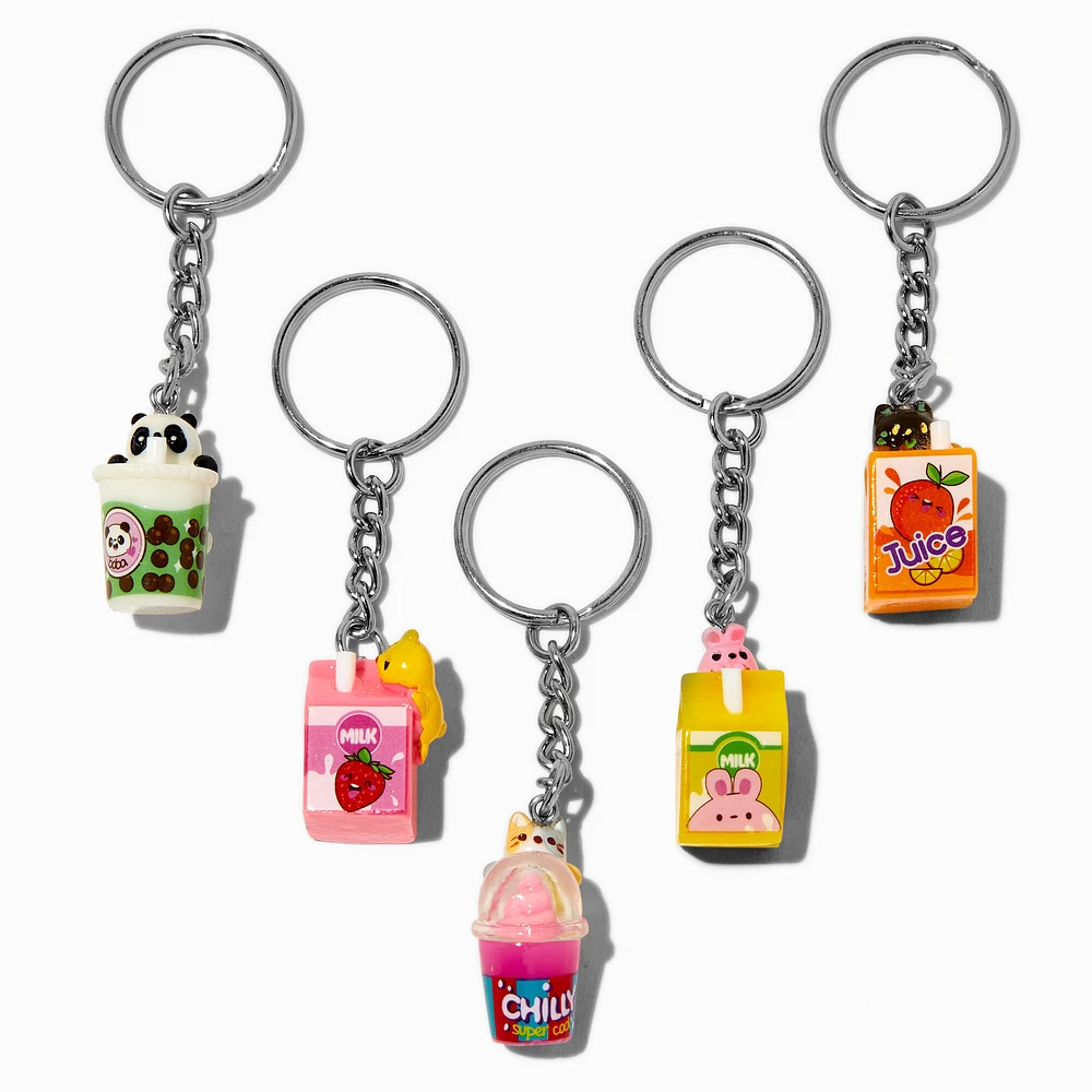 Best Friends Critter Drinks Keychains - 5 Pack