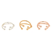 Mixed Metal Criss Cross Ear Cuff - 3 Pack