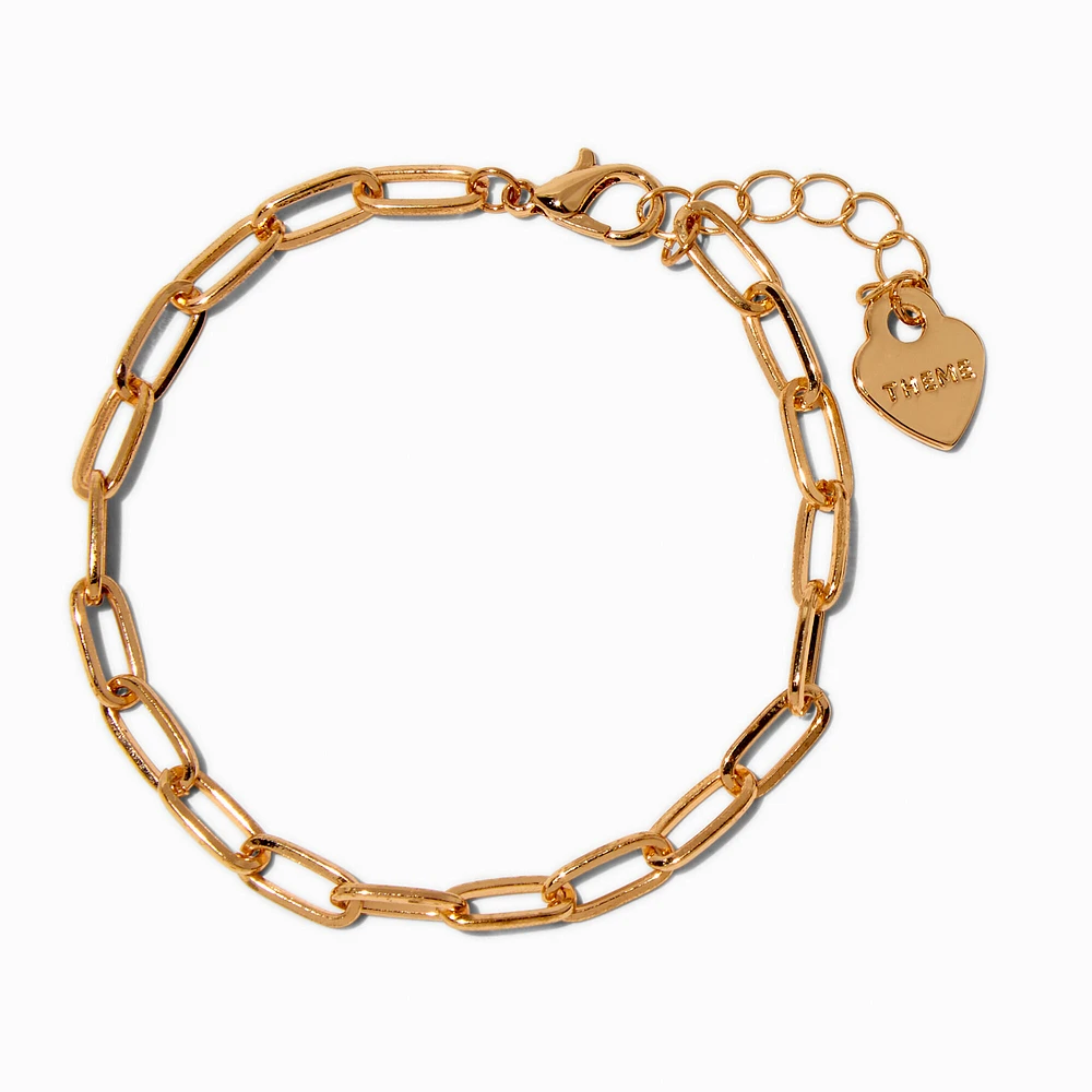 T H E M E x Claire's Gold-tone Paperclip Chain Bracelet