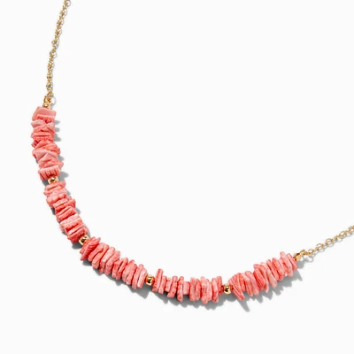 Coral Puka Shell Choker Necklace