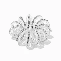 Sparkly Diamond Spiral Hair Ties - 3 Pack