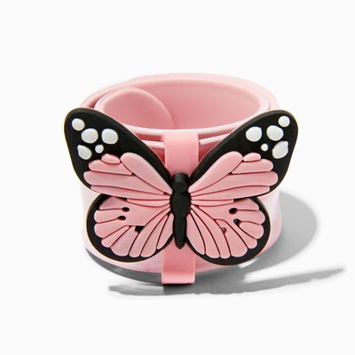 Pink Butterfly Slap Bracelet
