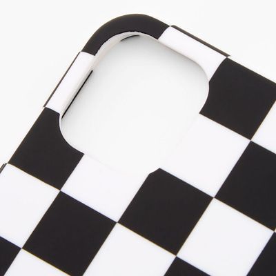 Black & White Checkered Phone Case - Fits iPhone 11