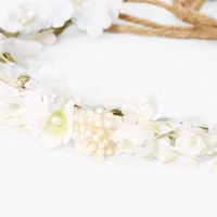 White Flower Crown Headwrap