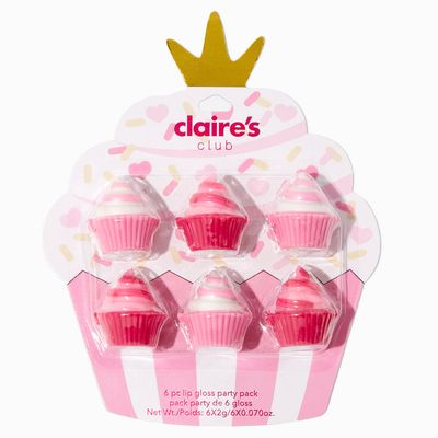 Claire's Club Birthday Cupcake Lip Gloss Party Pack (6 Pack)
