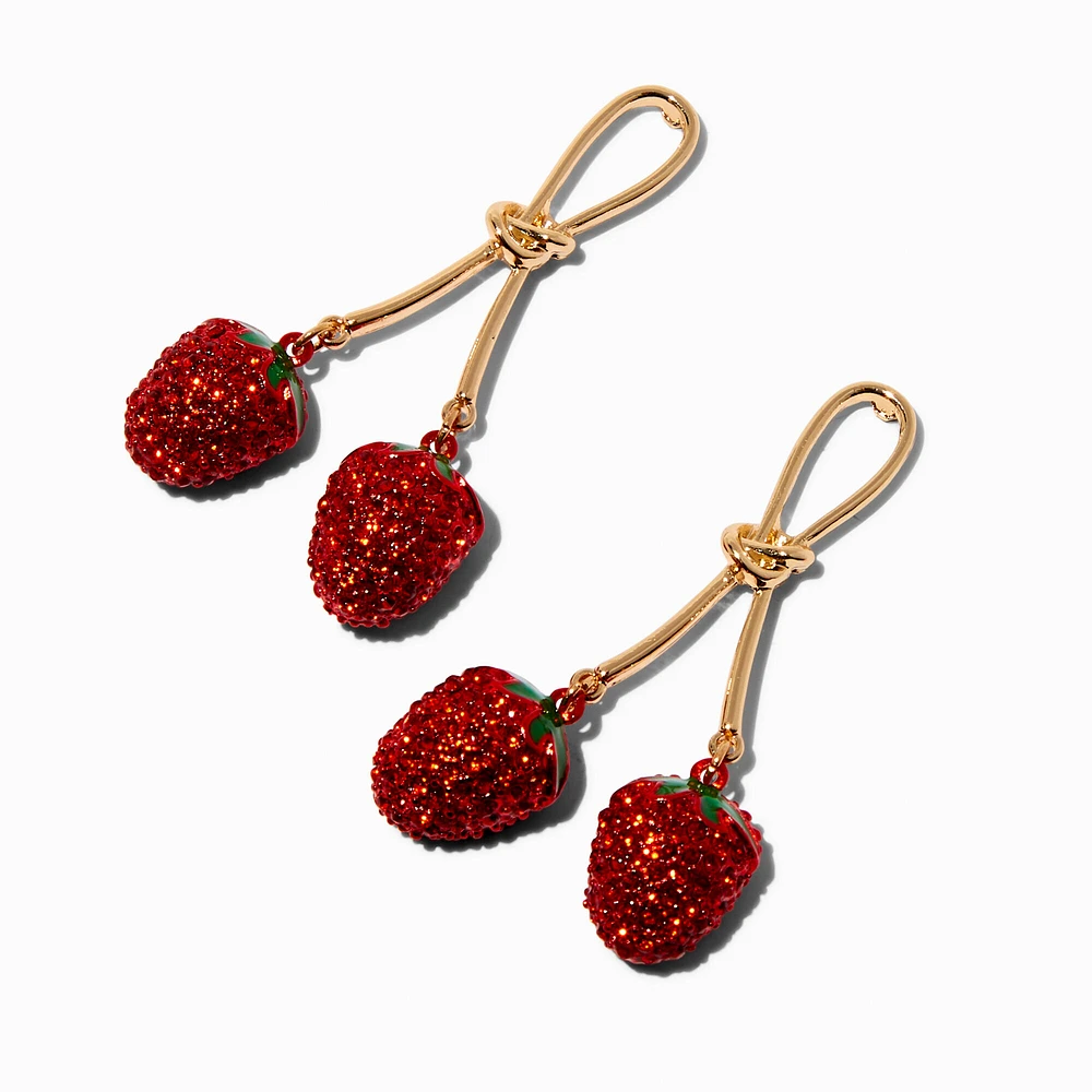 Red Strawberry Drop Earrings