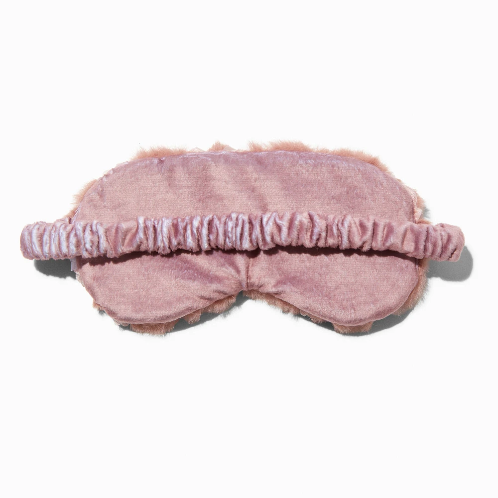 Dusty Rose Furry Sleeping Mask