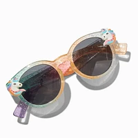 Claire's Club Rainbow Unicorn Glitter Mod Sunglasses