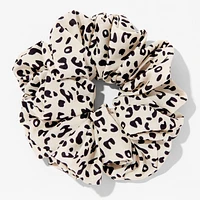 Giant Cream Animal Print Hair Scrunchie