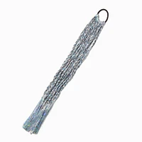 Silver Tinsel Braid Faux Hair Tie