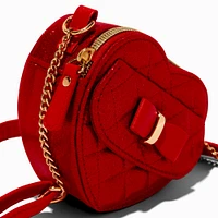 Holiday Red Heart Shaped Crossbody Bag