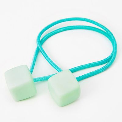 Mint Green Geometric Hair Ties - 2 Pack