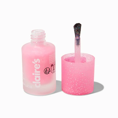 Matte Effect Vegan Nail Polish - Hot Pink Glitter