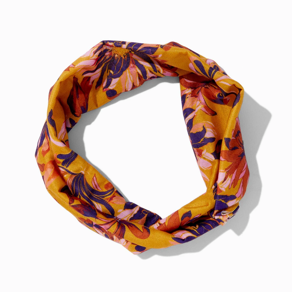 Fall Flowers Twisted Headwrap