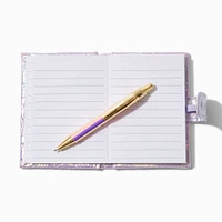 Purple Quilted Heart Mini Journal Notebook