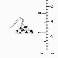 Cowprint Cowboy Hat 1" Drop Earrings