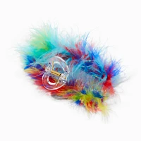 Rainbow Feather Medium Hair Claw