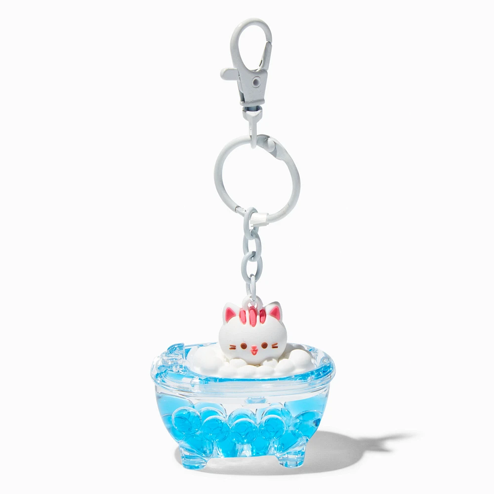 Bubble Bath Water-Filled Glitter Keychain