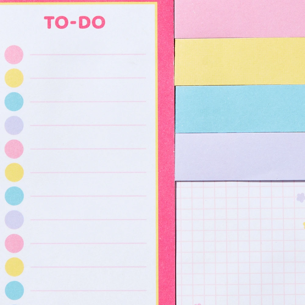 Happy Face Sticky Note Pack - 10 Pack