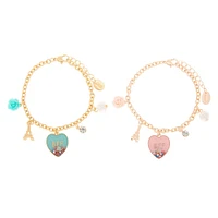 Paris Love Chain Friendship Bracelets - 2 Pack