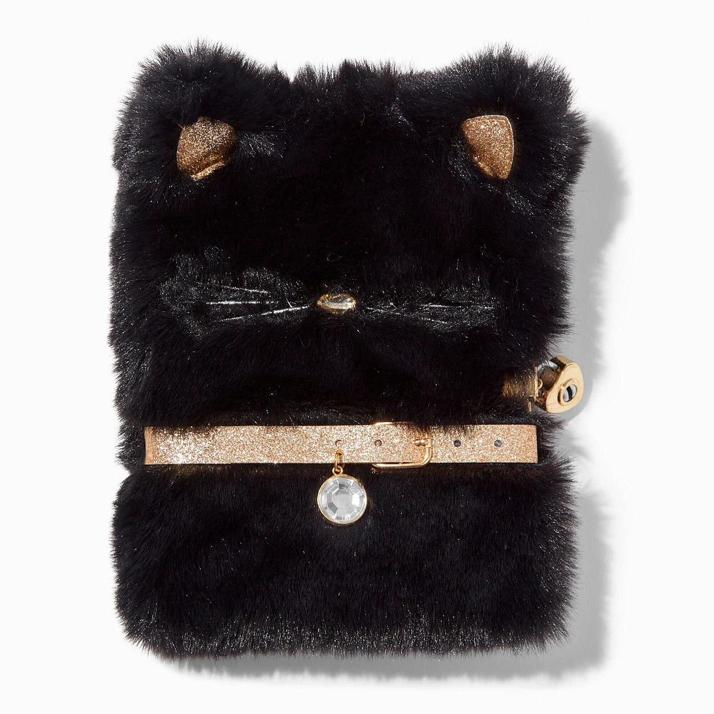 Black Cat Furry Lock Diary