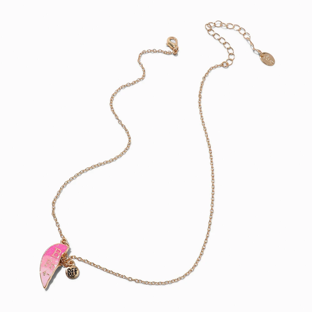 Best Friends Pink Ombré Heart Pendant Necklaces - 3 Pack