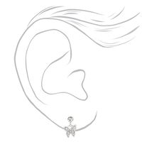 Silver Butterfly & Stars Stud Earrings - 3 Pack