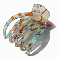 Brown & Turquoise Swirl Yoga Hair Claw