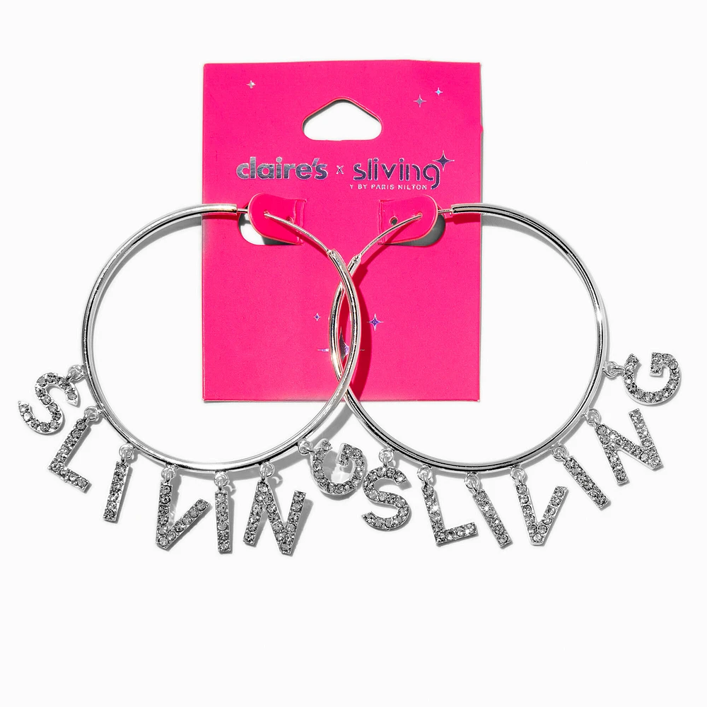 Claire's x Sliving by Paris Hilton Sliving Hoop Earrings