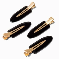 Black & Gold No Crease Hair Styling Clips - 4 Pack