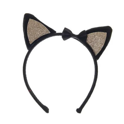 Claire's Club Cat Ears Headband - Black
