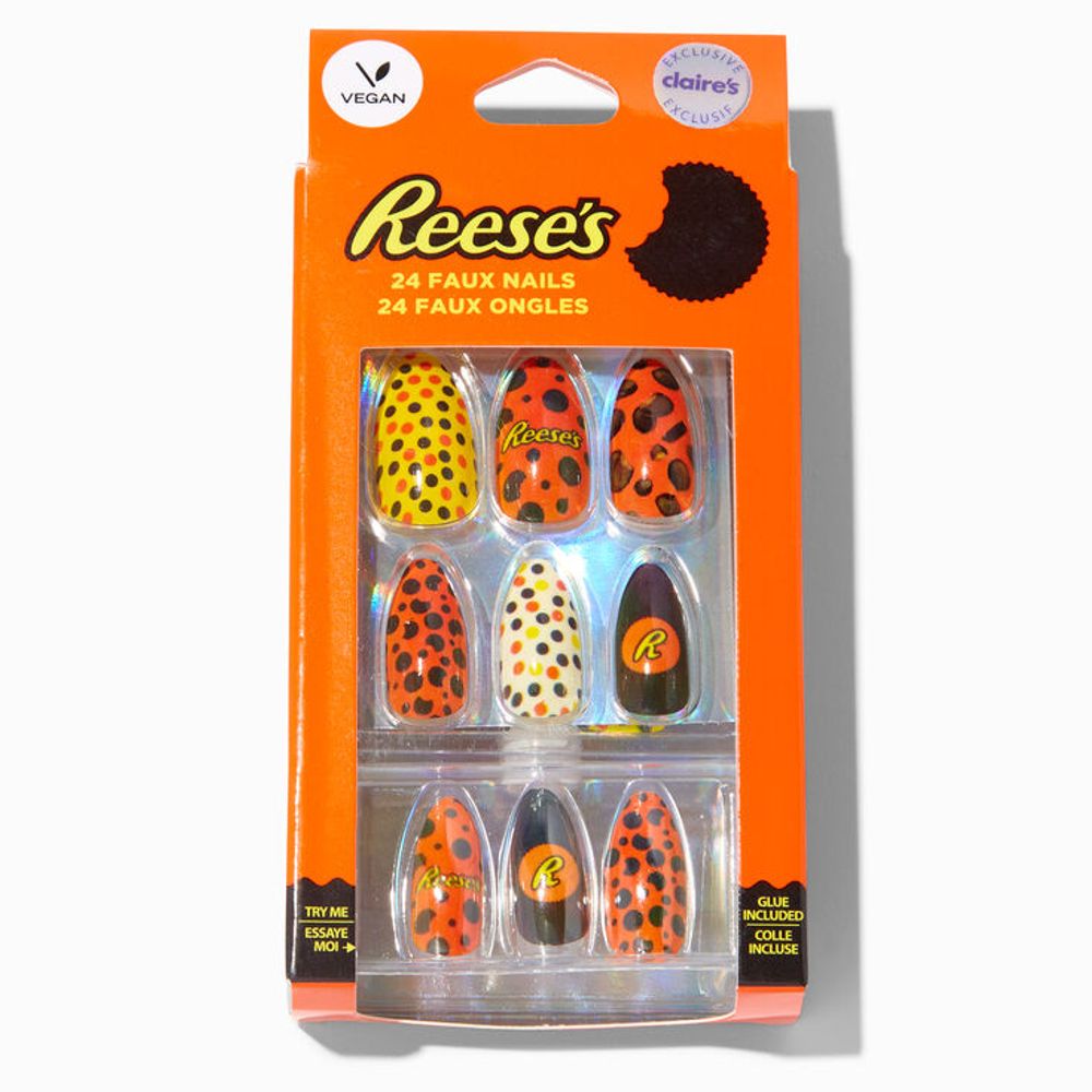 Hershey's® Reese's® Claire's Exclusive Stiletto Vegan Faux Nail Set - 24 Pack