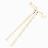 Ivory Extra Long Hair Bow Clip