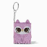 Purple Owl Mini Diary Keychain