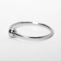 Sterling Silver 22G Beaded Nose Ring