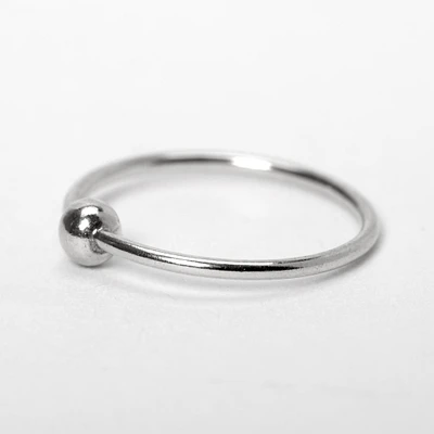 Sterling Silver 22G Beaded Nose Ring