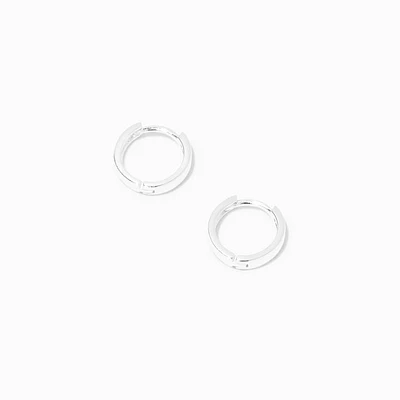 C LUXE by Claire's Sterling Silver 8MM Clicker Hoop Earrings