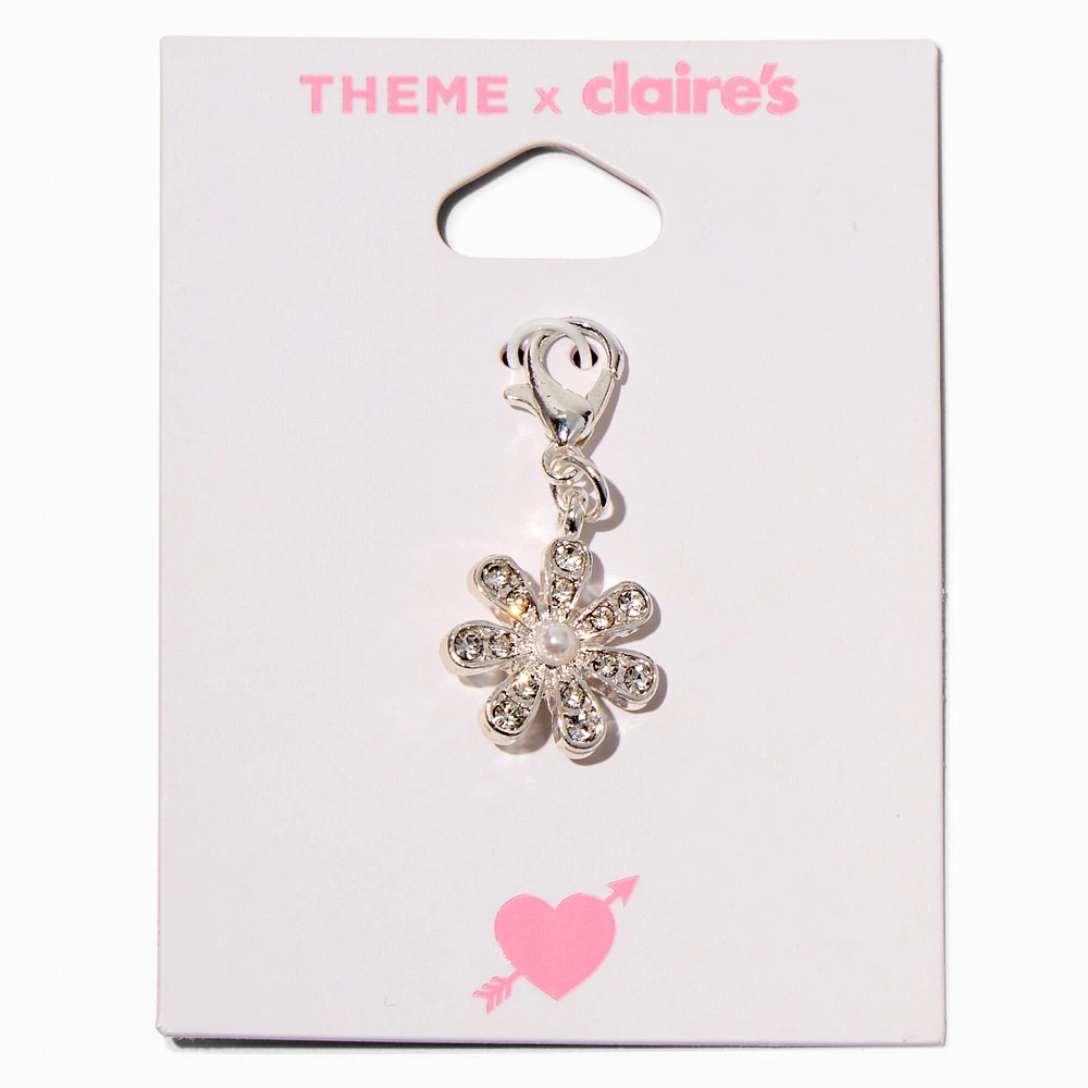 T H E M E x Claire's Silver-tone Pavé Daisy Charm